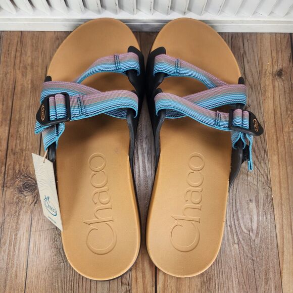 Chaco Chillos Slides Sandals Mens Sz 14 Rising Teal Colorful Beach Fun JCH108717 - Picture 7 of 12